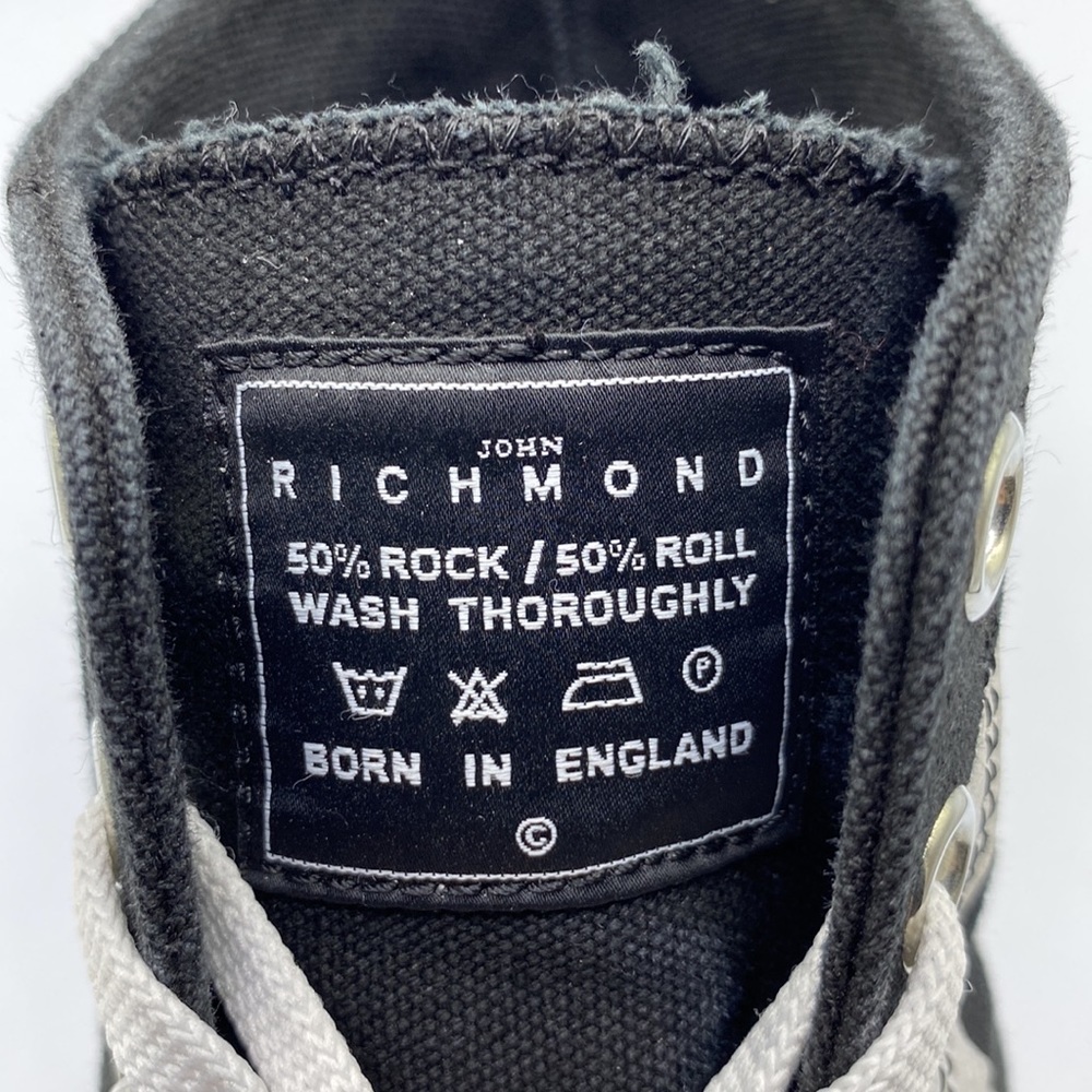 John Richmond 50% Rock / 50% Roll Born in England Hightop Sneaker Size 8 - Picture 12 of 12